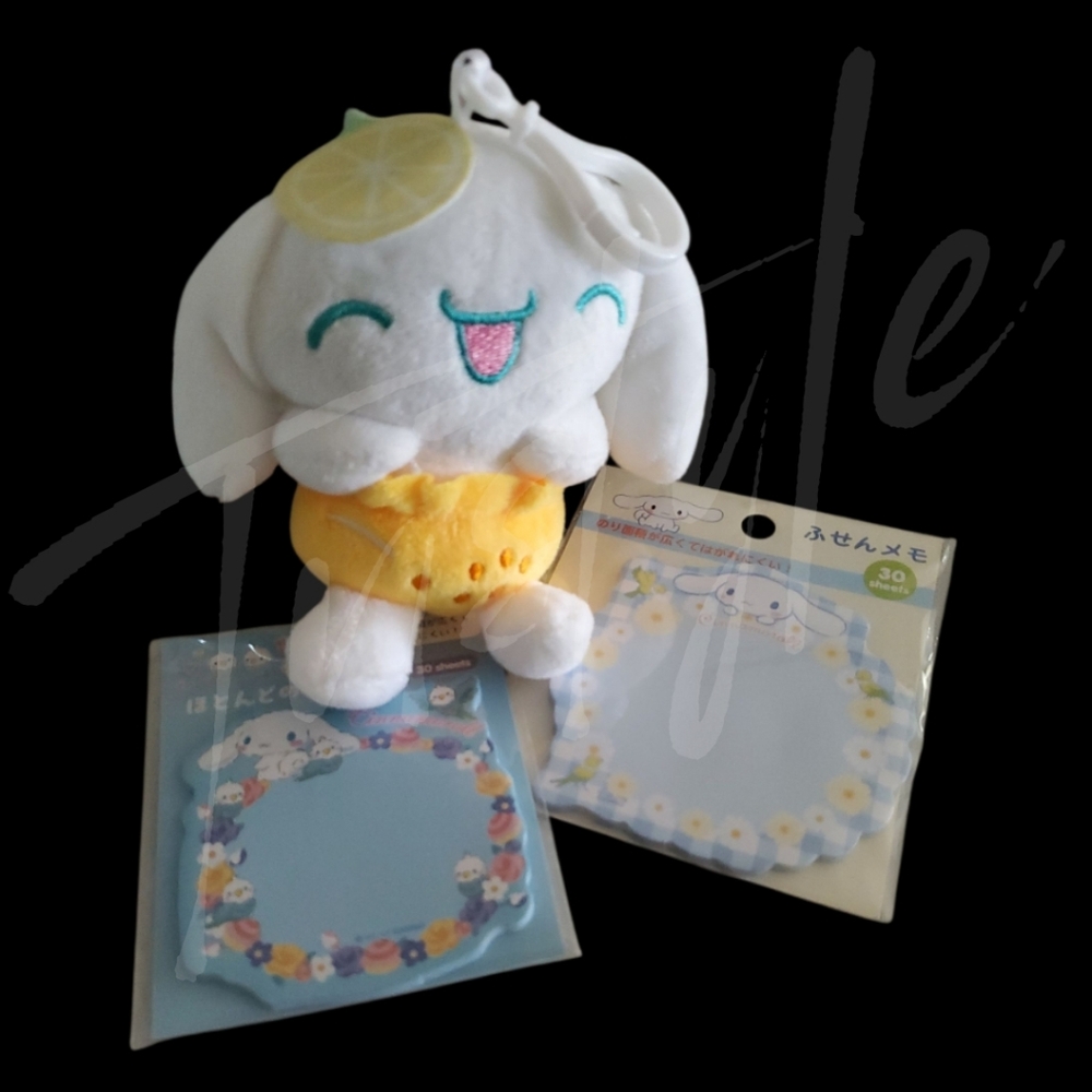 Cinnamoroll Bag Charm & Sticky Notes